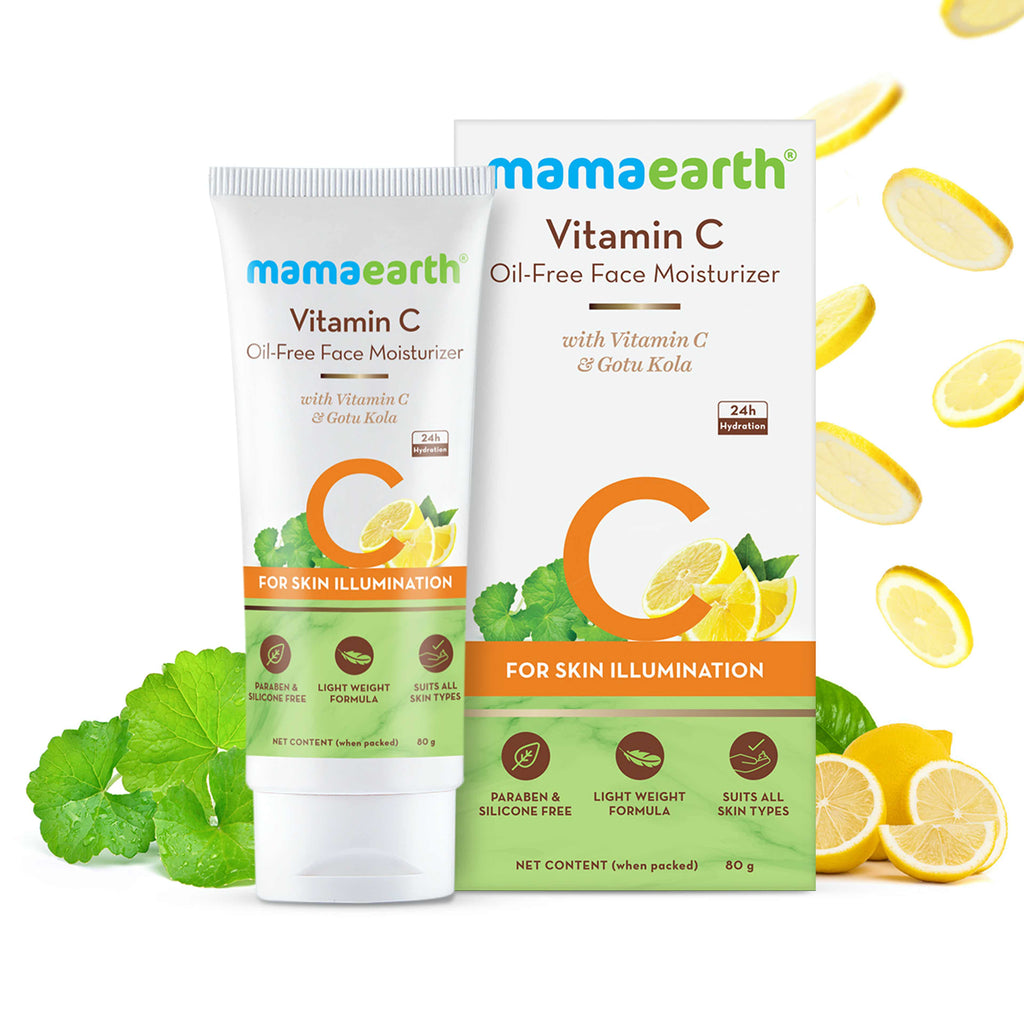 Mamaearth Vitamin C Oil-Free Moisturizer For Face with Vitamin C and Gotu Kola for Skin Illumination 