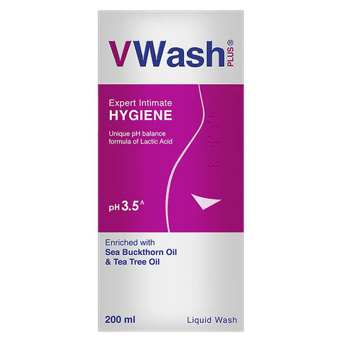 vwash plus expert intimate hygiene, wash for women with ph 3.5 (200 ml)