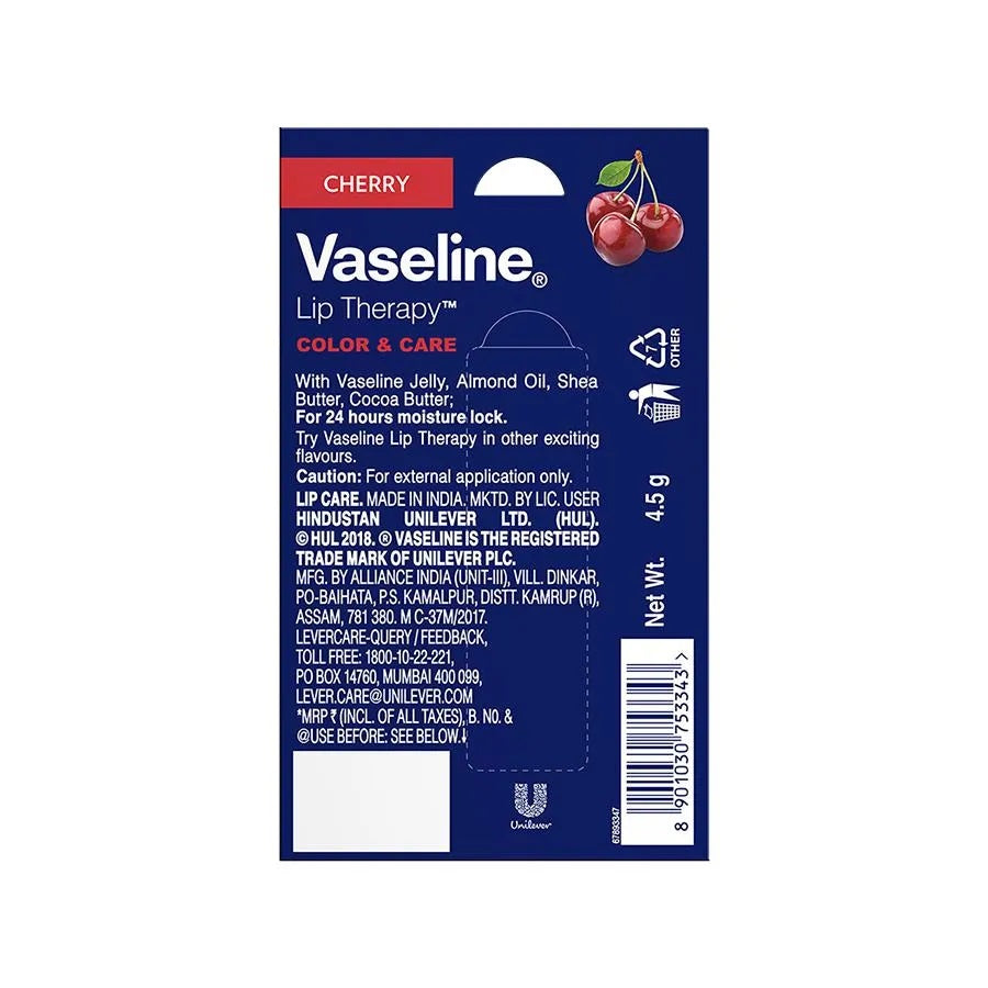 Vaseline Lip Care Colour & Care Cherry - 4.5 gms