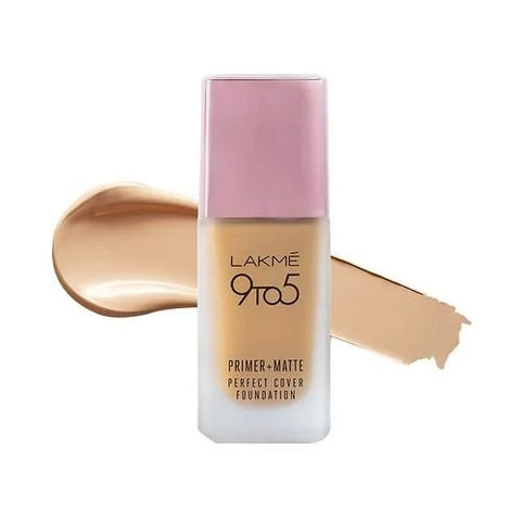 lakme 9 to 5 primer + matte perfect cover foundation - 25 ml