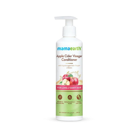 mamaearth apple cider vinegar conditioner with biotin for long and shiny hair - 250 ml