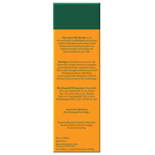 BIOTIQUE BIO ALMOND OIL SOOTHING FACE AND EYE MAKEUP CLEANSER - 120ML
