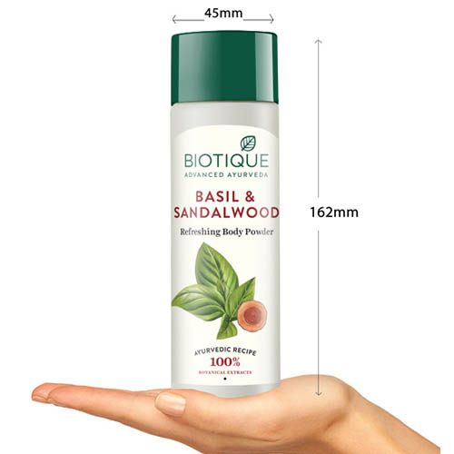 Biotique Bio Basil and Sandalwood Refreshing Body Powder - 150 gms