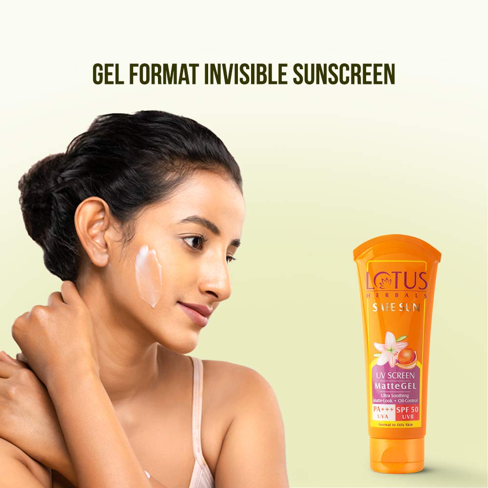 Lotus Herbals Safe Sun UV Screen Matte Gel Sunscreen - Spf 50 PA+++