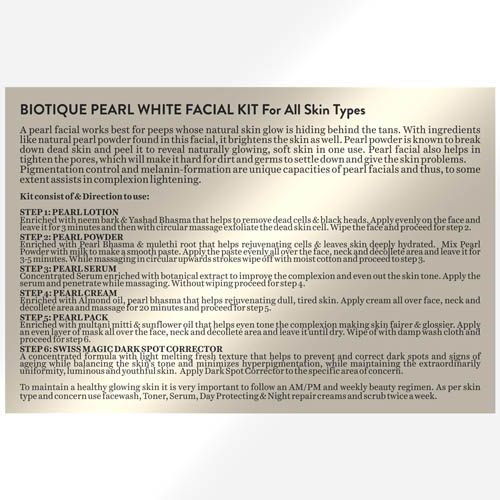 Biotique Bio Pearl White Facial Kit For Flawless Fair Skin - 65 gms